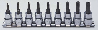 Koken RS3025/9-L50(TH) 9 piece 3/8''.Dr Tamper proof torx 50mm long socket set