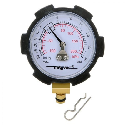 Mityvac MVA6176 Compound Vacuum/Pressure Gauge, PSI/in-Hg