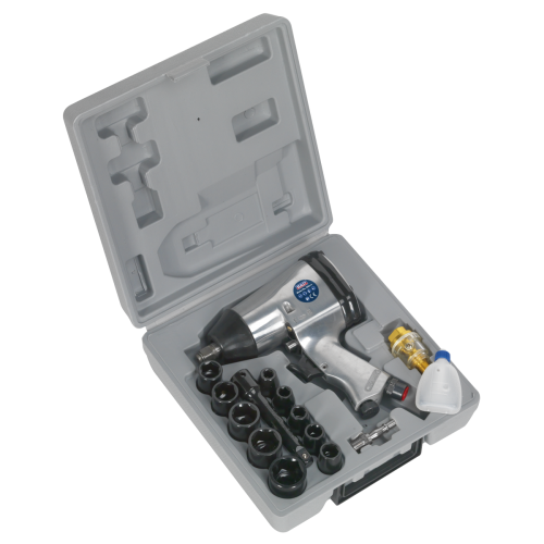 Sealey SA2/TS Air Impact Wrench Kit with Sockets 1/2Sq Drive