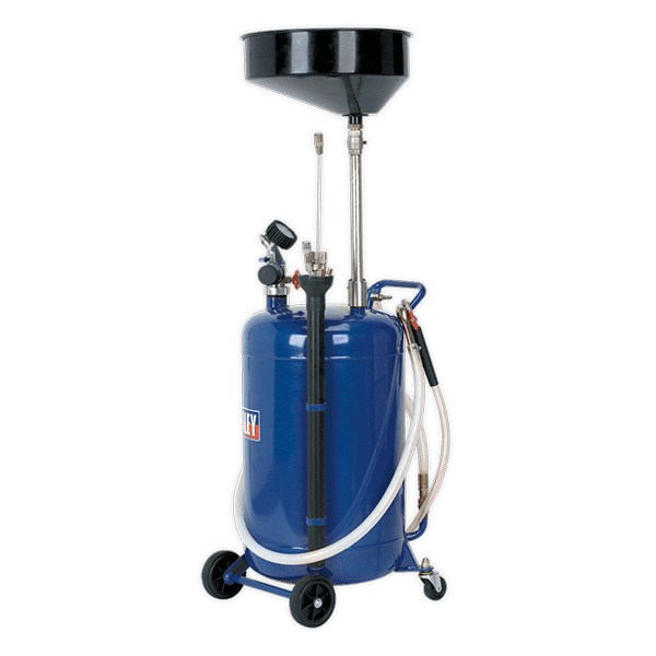 Sealey AK459DX Mobile Oil Drainer with Probes 90ltr Air Discharge