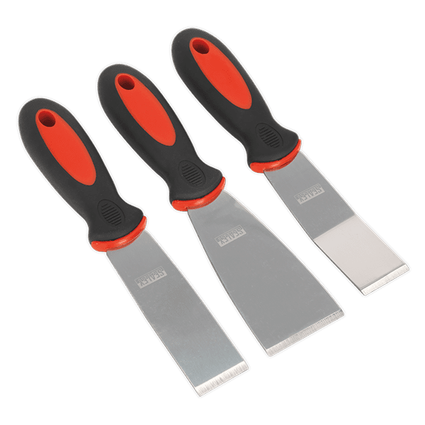 Sealey AK523 - Rigid Blade Scraper Set with Hammer Cap 3pc