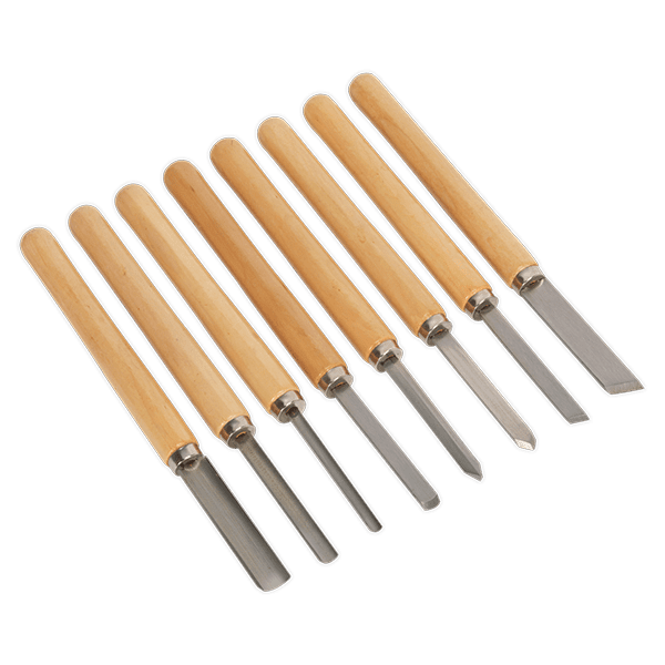 Sealey AK60/8 Wood Turning Chisels 8pc UKtools