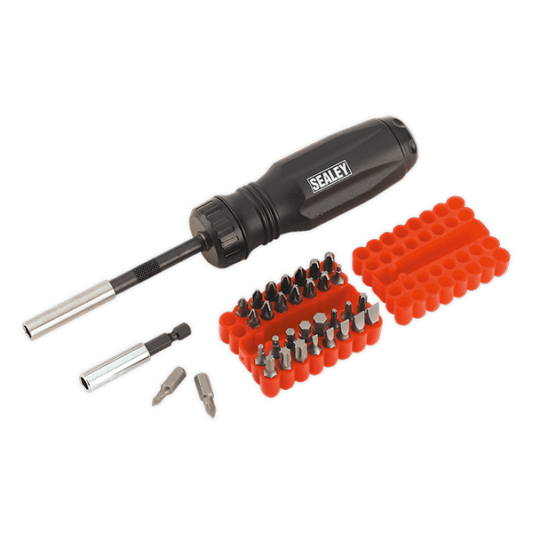 Sealey AK6498 - Gearless Screwdriver with 33pc Bit Set