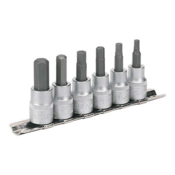 AK656 Hex Key Socket Set 6pc 3/8Sq Drive Metric