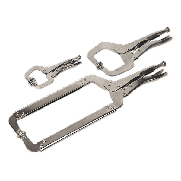 Sealey-AK66 - Locking C-Clamp Set 3pc