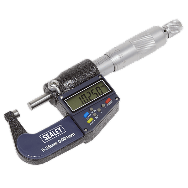 Sealey AK9635D - Digital External Micrometer 0-25mm/0-1