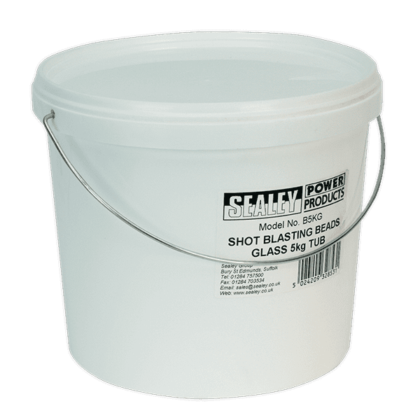 Sealey B5KG - Shot Blasting Beads Glass 5kg Tub