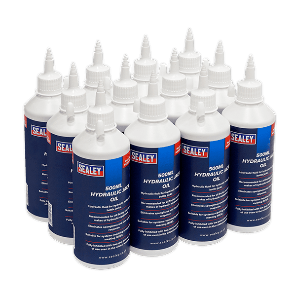 Sealey HJO/500ML - Hydraulic Jack Oil 500ml Pack of 12