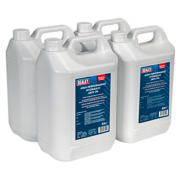 Sealey HJO/5L - Hydraulic Jack Oil 5ltr Pack of 4