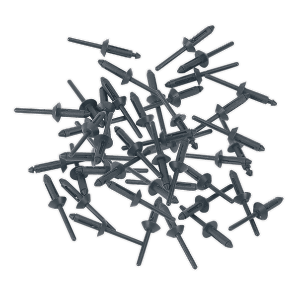 Sealey PR003 - Plastic Rivets O5 x 15.8mm Pack of 50