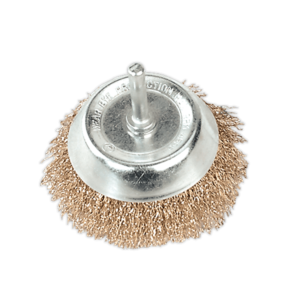 Sealey SCB75 - Wire Cup Brush 75mm with 6mm Shaft