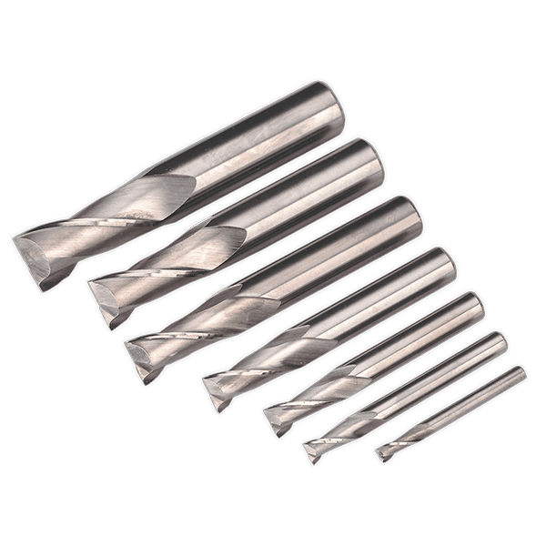 Sealey SM2502EMSET - HSS End Mill Set O4-16mm 2 Flute