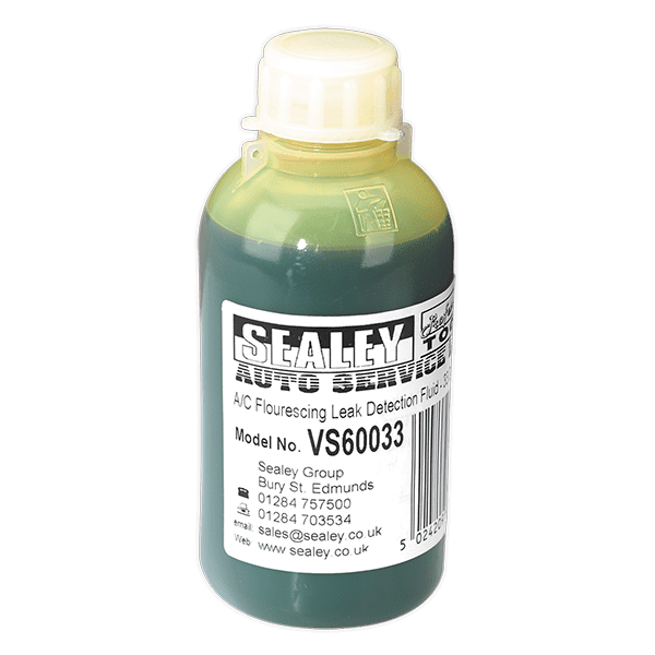 Sealey VS60033 Air Conditioning Fluorescing Leak Detection Dye - 33 Dose Bottle