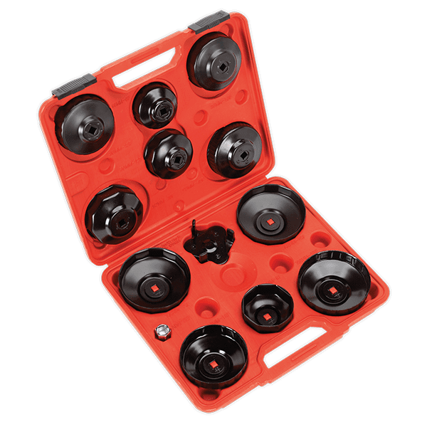 Sealey VS7004 Oil Filter Cap Wrench Set 13pc Euro Vehicles UKtools
