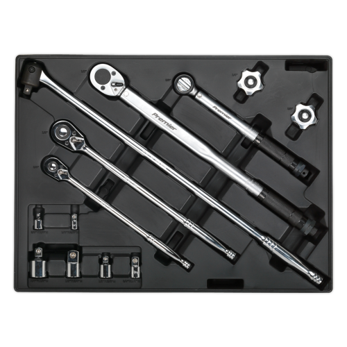Sealey TBT32 - Tool Tray with Ratchet  Torque Wrench  Breaker Bar & Socket Adaptor Set 13pc